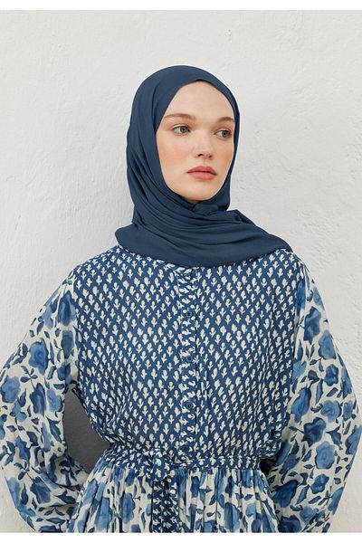Fresh Rami Viscos Shawl Indigo