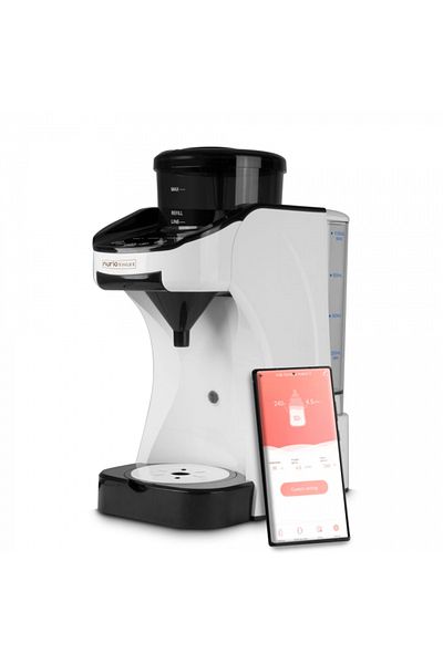 Nurio Espressor Lapte Praf Nurio Instant cu Aplicatie Mobila, Functie de Apa Calda si Autocuratare la 95°