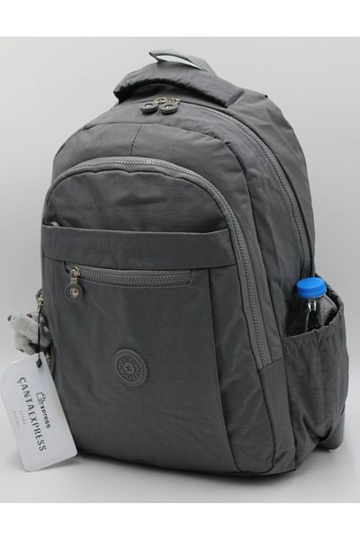 ÇantaExpress 2300 Γκρι σχολική τσάντα αδιάβροχο ύφασμα Unisex σχολικό σακίδιο πλάτης