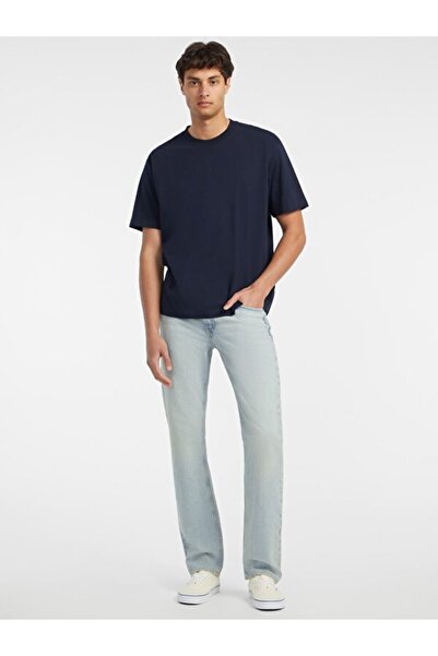 Guess Ανδρικό βαμβακερό μπλουζάκι με λογότυπο GJ SS CN OS – Σκούρο μπλε