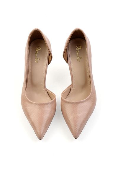 Bambi Beige Women's Classic Heeled Shoes K01231363907
