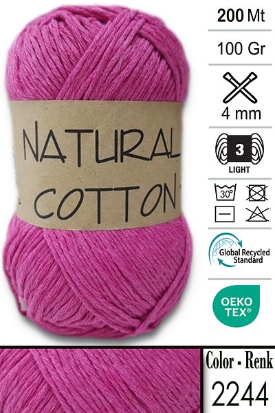 Diva İplik Diva Natural Cotton 2136 Άνθος Ροδιού
