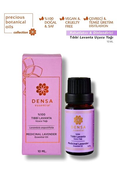 Densa Essential Tıbbi Lavanta Uçucu Yağı %100 Saf ve Doğal 10 ml Difüzör Buhurdanlık Uyumlu