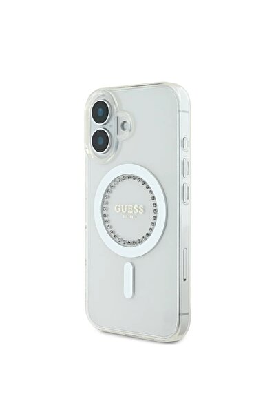 Guess Original Clear Case for iPhone 16 - Stylish French Design with Camera Protection and MagSafe Support from Cg Mobile