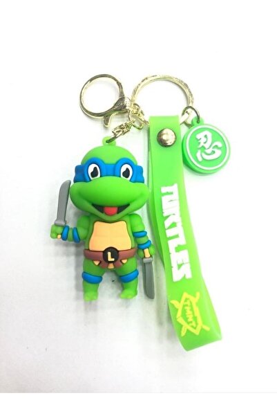 uğurlu dükkan 3D Leonardo Ninja Turtle Silicone Keychain