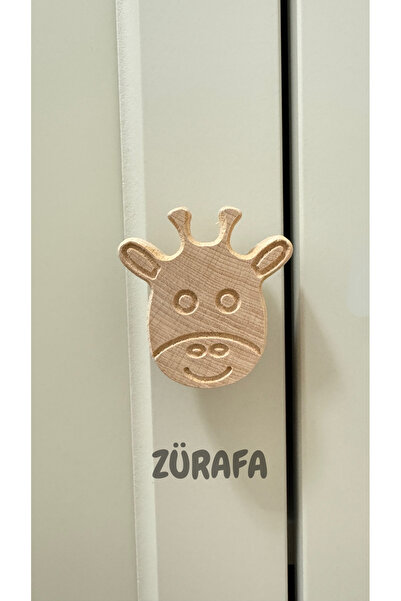 Nedabella 1 Adet Kulp, Çocuk Odası Ahşap Çekmece Kulp , Doğal Ahşap Kulp, Çek...