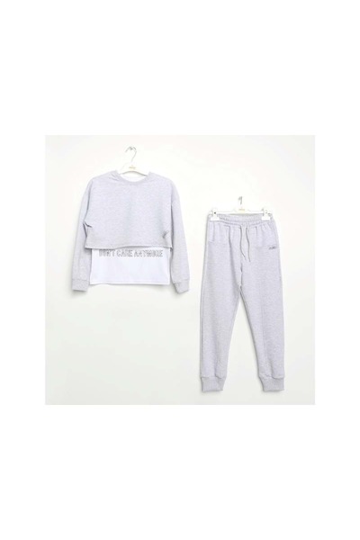 Nanica Kids SET DE TRENING CU GULER ROTUND Gri