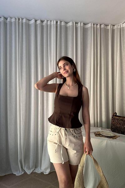 lizge giyim Peplum Corset Top