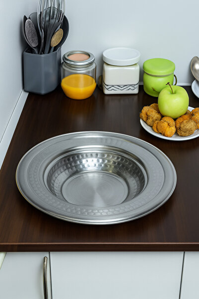 YUNUSOĞLU HOME طقم بسكويت دائري من الفولاذ المقاوم للصدأ مكون من 3 قطع