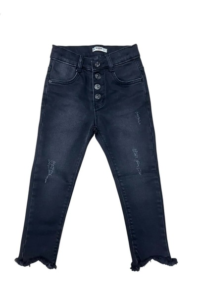 RİNDO KİDS PANTALONI DE DENIM FATA DETALII PANTALONI Negri