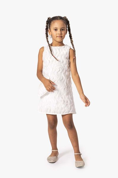 WECAN EXCLUSİVE Wave Dress Ecru