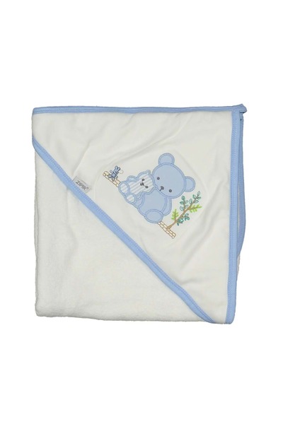 Malkoç bebe منشفة مطرزة على شكل دب خشبي للأطفال من عمر 0 ​​إلى 12 شهرًا باللو...