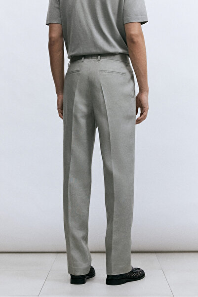 H&M Keten Takım Pantolonu Slim Fit