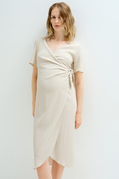 H&M MAMA Krinkle Anvelop Elbise