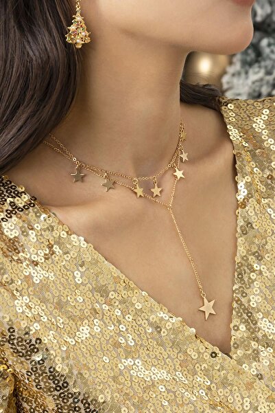 New Obsessions Yıldızlı Kombin Kolye