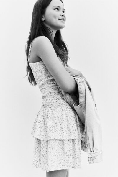 H&M Büzgülü ve Askılı Elbise