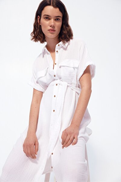 H&M MAMA Muslin Gömlek Elbise
