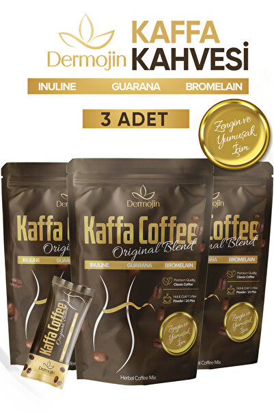 Dermojin 3 Adet - Kaffa Kahvesi ( Inulın , Bromelaın ,guarana )