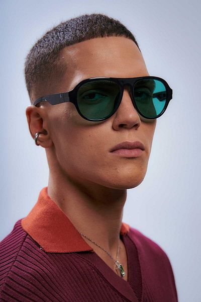 Bilge Karga Çardak Black Green Men's Sunglasses