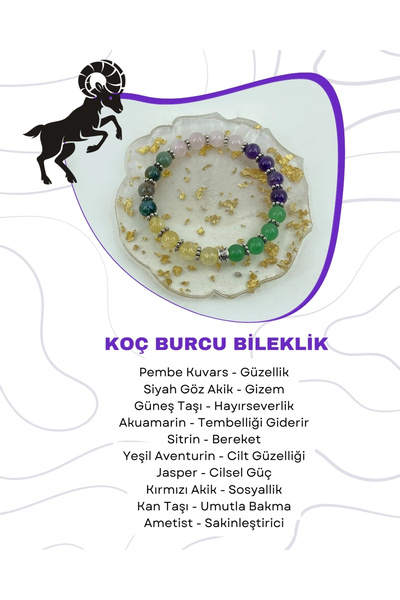 Saff Doğal Taş سوار من الحجر الطبيعي من برج الحمل212241