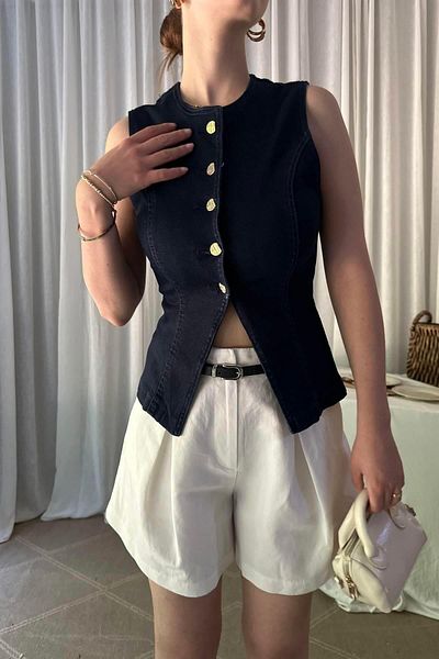 lizge giyim Denim Vest