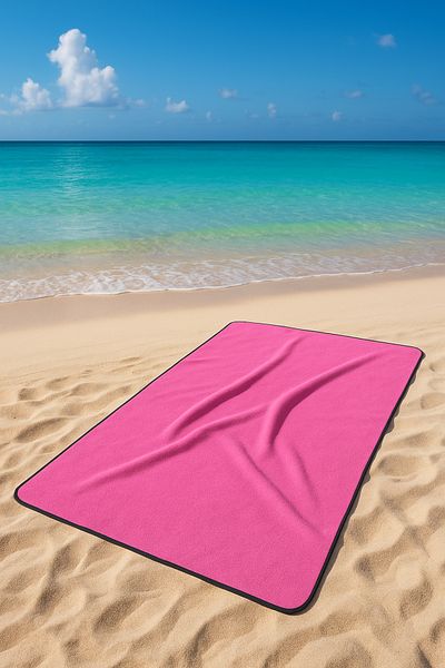 MissClean Large Size Pink Color Microfiber Sports and Beach Towel Multi-Purpose 80*130 cm