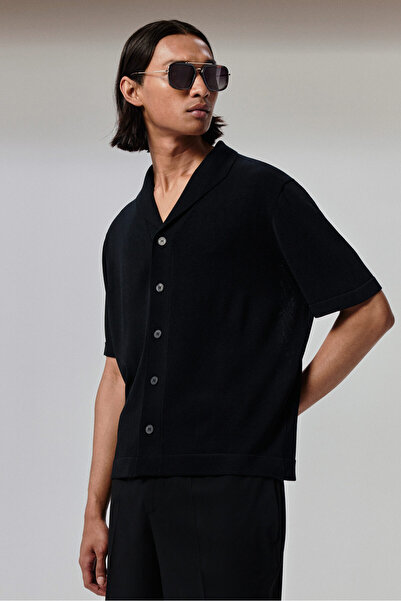 H&M İnce Triko Gömlek Regular Fit