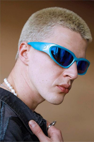 Bilge Karga Alien Blue Mirror Men's Sunglasses
