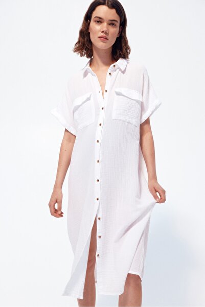 H&M MAMA Muslin Gömlek Elbise