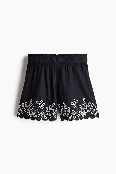 H&M İşlemeli Pamuklu Şort