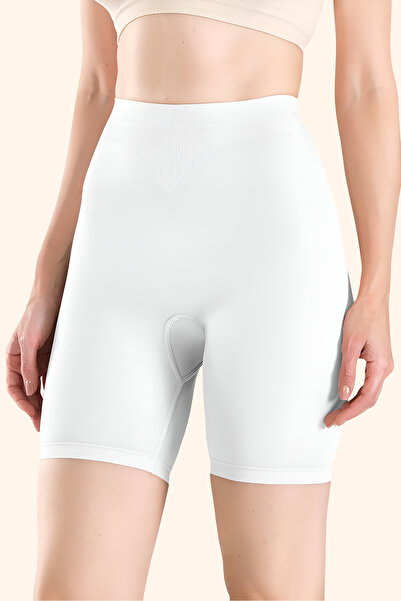 Jacarsman Women's Casual Dress under Long Long Shorts Corset White Color