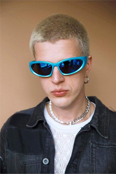 Bilge Karga Alien Blue Mirror Men's Sunglasses