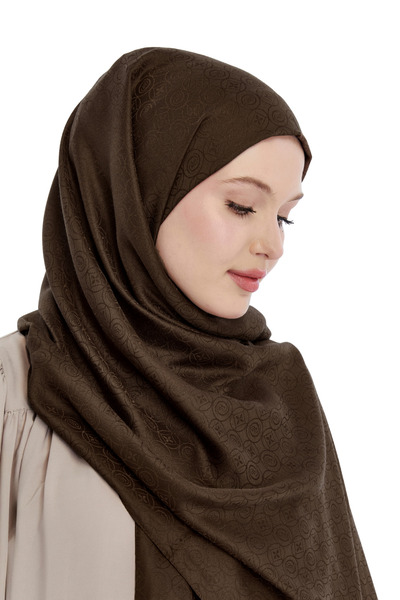 Altobeh Monogram Star Pattern Shawl - Chocolate