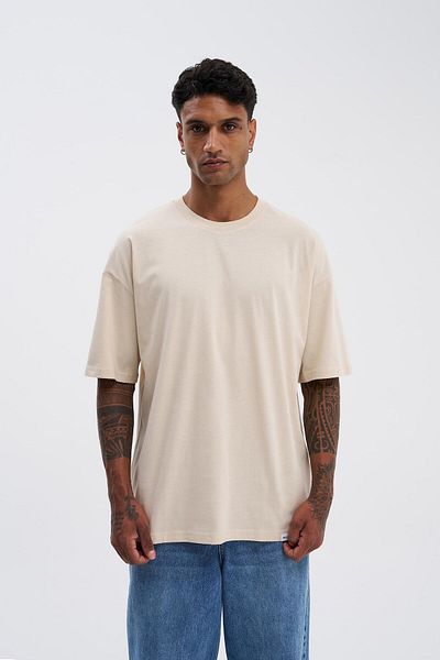 Machinist Tricou Basic Super Cotton Oversize Butter pentru bărbați