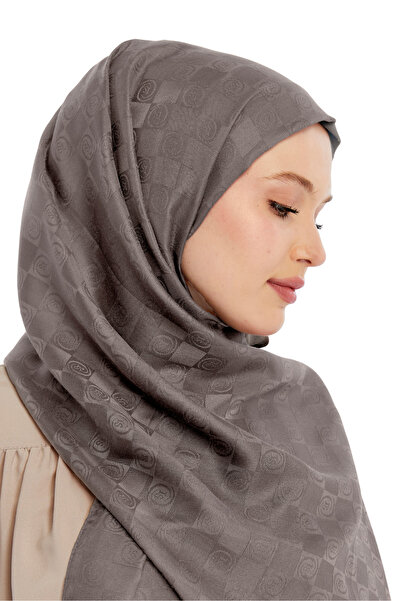 Altobeh Monogram Checkerboard Pattern Shawl - Dark Mink