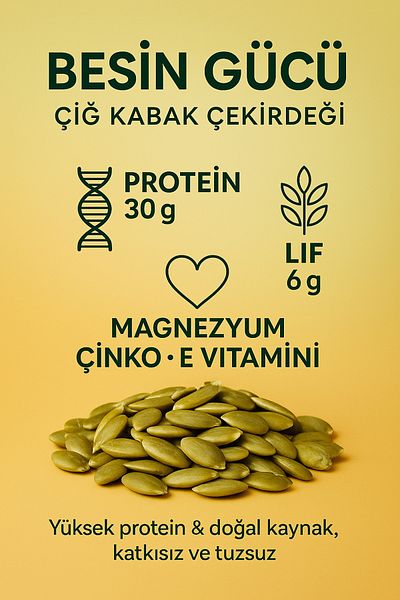 sultanbahçe Pumpkin Seeds Inside - 100 g |   Raw - Unsalted - Natural Protein and Fiber Source - Healthy Snack
