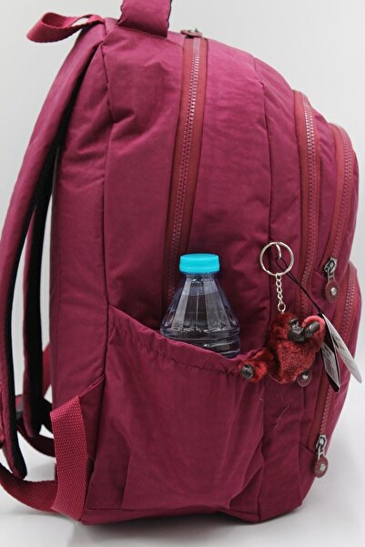 Bevitton 2100 Burgundy Water Resistant Fabric School Bag Unisex School Backpack