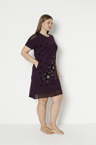 ROMEO LİFE Women's Plus Size Lycra Viscose Fabric Dress 5858