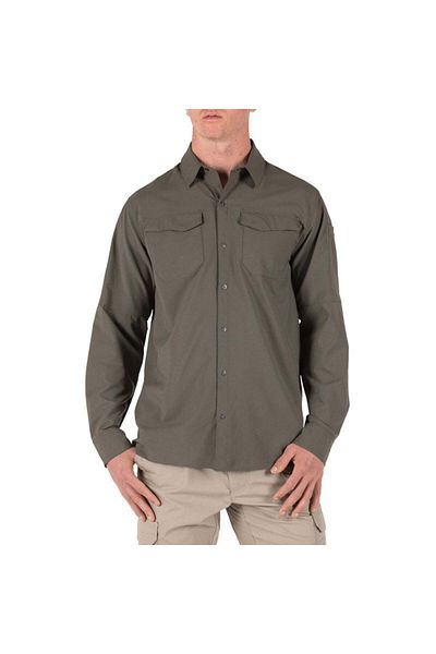 5.11 Tactical Men's Khaki Freedom Flex Woven Ls
