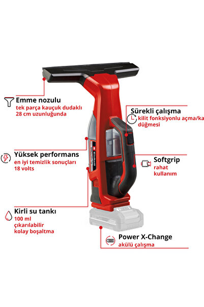 Einhell Brıllıanto - Solo, Akülü Cam Temizleme Makinesi - 3437100