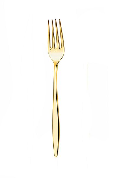DMR LİFE 6 Pieces Ruby Titanium Gold - Sweet and Fork