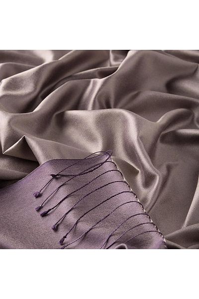 ipekevi Double Sided Silk Shawl - Smoke