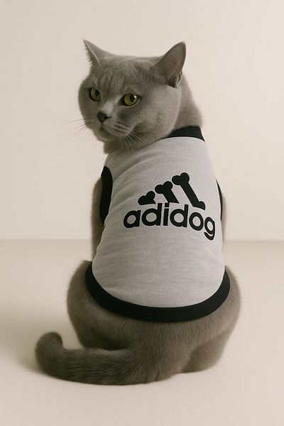 Monopetz New Season Dog And Cat Clothes & Dress - Gray Adidog