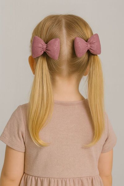 Motebarn Wear Дівчача шпилька з блискітками та бантиком, 2 шт.