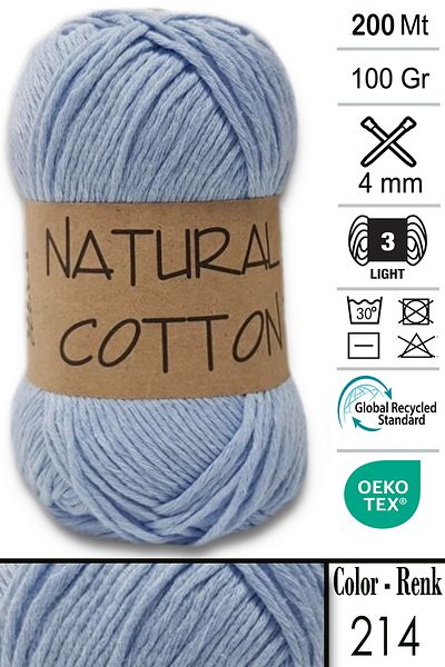 Diva İplik Diva Line Diva Natural Cotton 214 Baby Blue