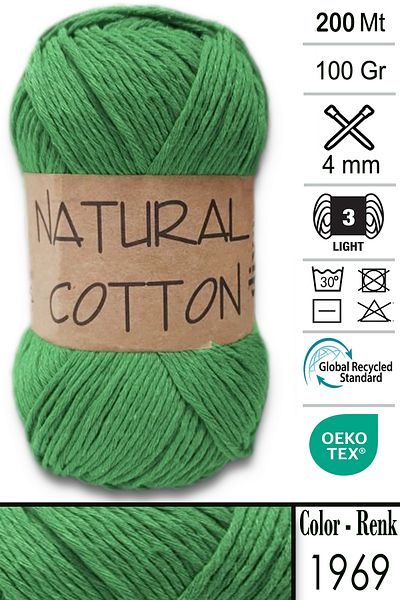 Diva İplik Diva Natural Cotton 1969 Apple Green
