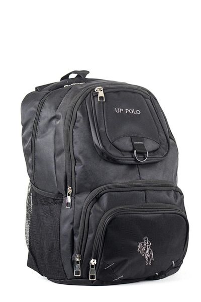 URBAN POLO Geantă neagră cu mai multe compartimente