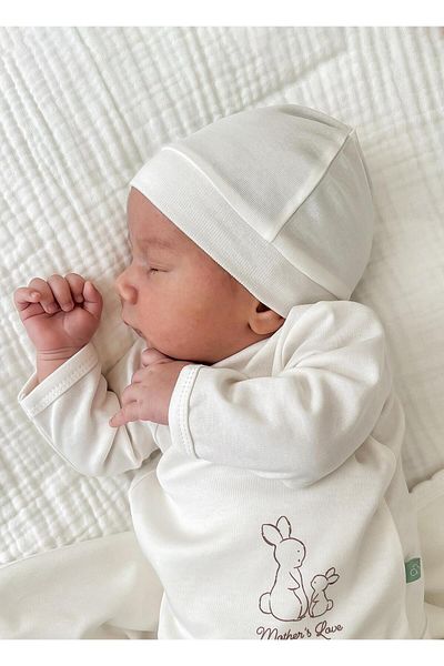 kitikate Organic New Basic 5-Piece Bodysuit Set Ecru