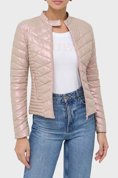 Guess Geacă pentru femei W4RL02WFWM0- f10H,slim fit,guler inalt, marimea XS, bronze