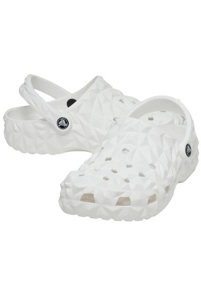Crocs Classic Geometric Clog 209563-100 Unisex Λευκά Σανδάλια & Παντόφλες